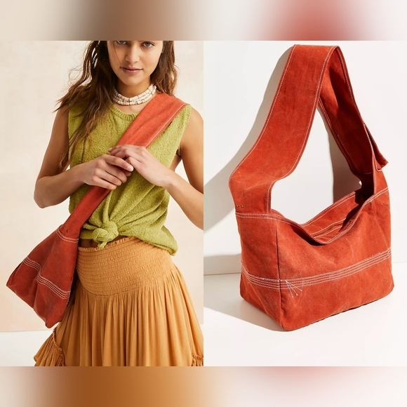Free People Handbags - We The Free Waxed Canvas Sling